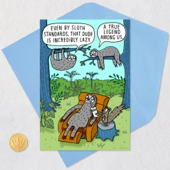Lazy Sloths Funny Birthday Card