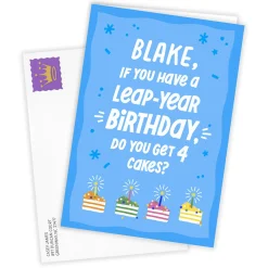 Leap Year Custom Birthday Card