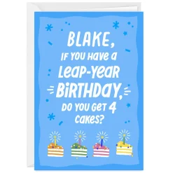 Leap Year Custom Birthday Card