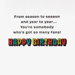 Let's Go Sports Graphics Lettering Birthday Card for Kids