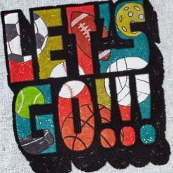 Let's Go Sports Graphics Lettering Birthday Card for Kids
