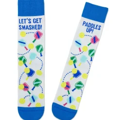Let's Get Smashed Pickleball Novelty Crew Socks