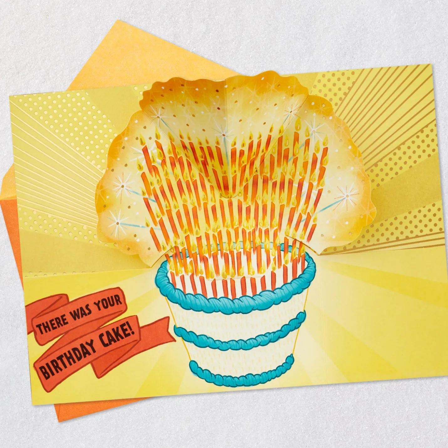 Let There Be Light Funny Pop-Up Birthday Card