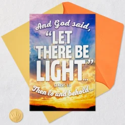 Let There Be Light Pop-Up Musical Birthday Card
