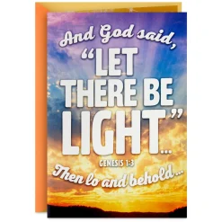 Let There Be Light Pop-Up Musical Birthday Card