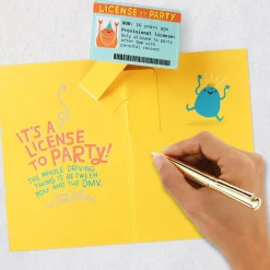 License to Party Funny Pop-Up 16th Birthday Card