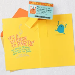 License to Party Funny Pop-Up 16th Birthday Card