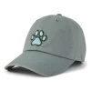 Life Is Good Paw Print Gray Baseball Cap