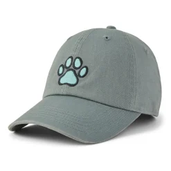 Life Is Good Paw Print Gray Baseball Cap