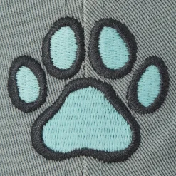 Life Is Good Paw Print Gray Baseball Cap