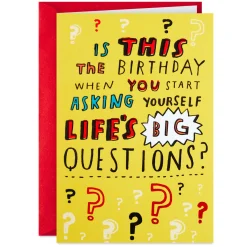 Life's Big Questions Funny Birthday Card