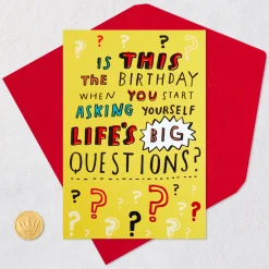 Life's Big Questions Funny Birthday Card