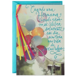 Lifetime of Memories Spanish-Language Birthday Card for Sister
