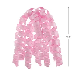 6.5" Light Pink Curly Ribbon Gift Bow
