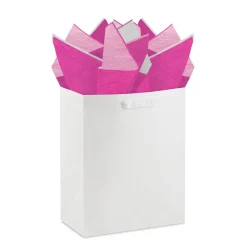 Light Pink, Hot Pink and White 3-Pack Assorted Tissue Paper, 12 sheets