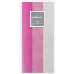 Light Pink, Hot Pink and White 3-Pack Assorted Tissue Paper, 12 sheets