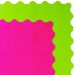 Lime Green and Fuchsia Wavy-Edged 2-Pack Tissue Paper, 4 sheets total