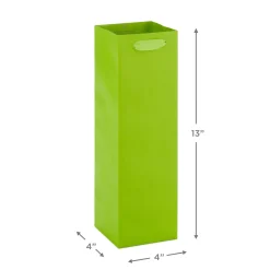 13" Lime Green Wine Gift Bag