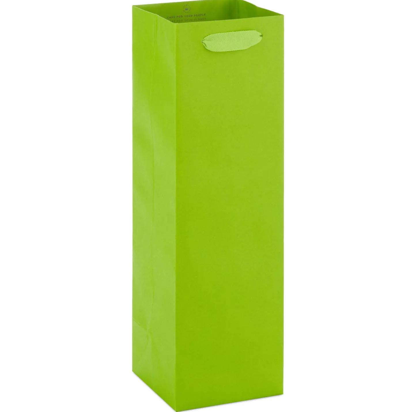13" Lime Green Wine Gift Bag