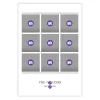 Lines on White Top Nine Flat Holiday Photo Card