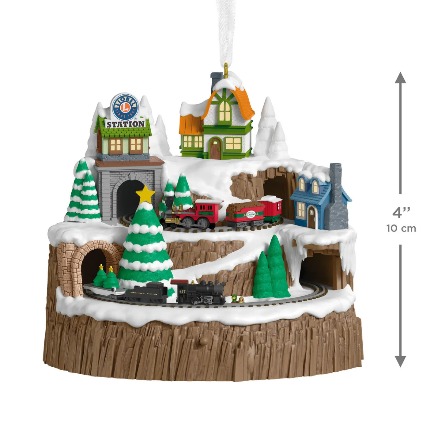 Lionel® Christmas Mountain Musical Ornament With Light and Motion