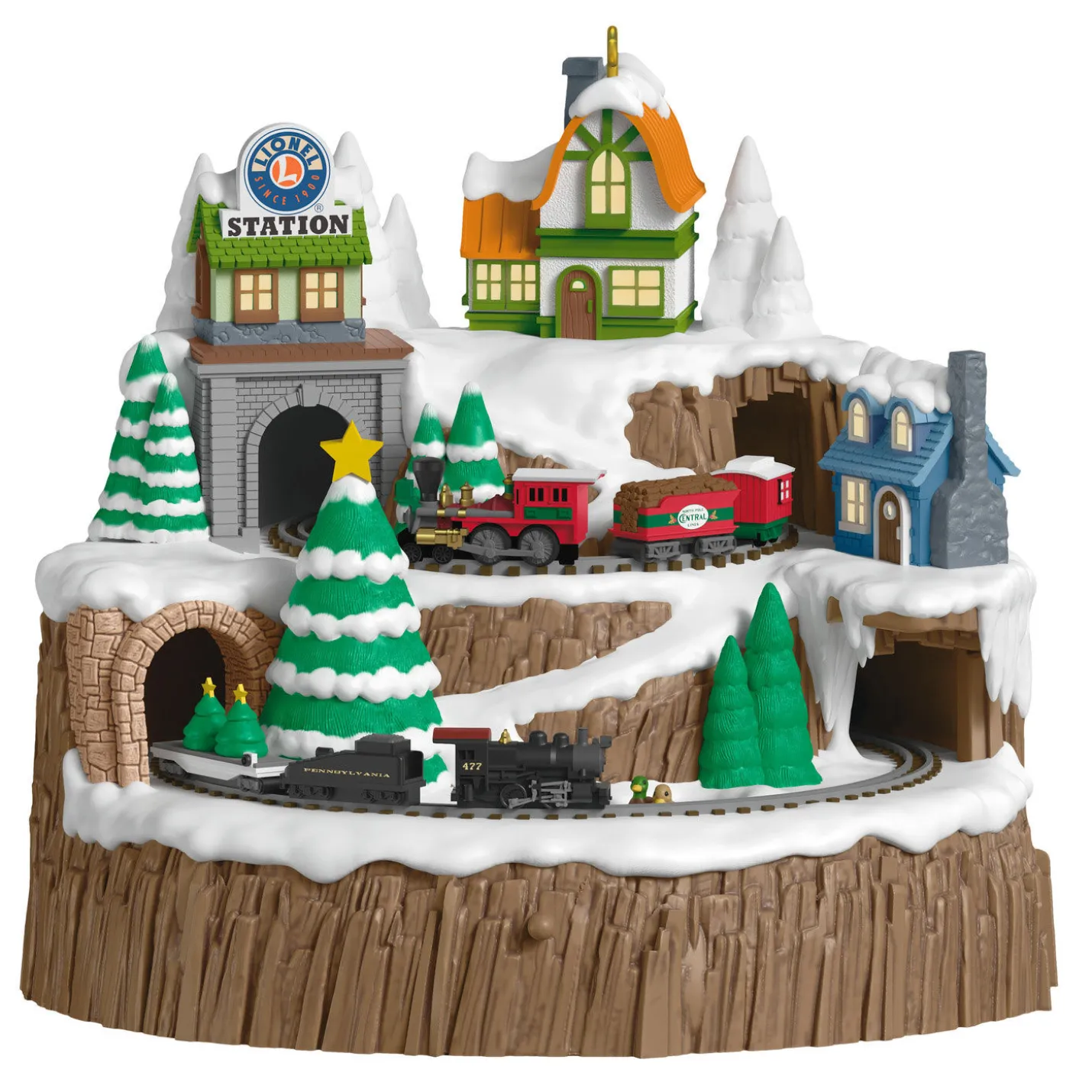 Lionel® Christmas Mountain Musical Ornament With Light and Motion