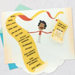 List of Things to Complain About Funny Pop-Up 50th Birthday Card