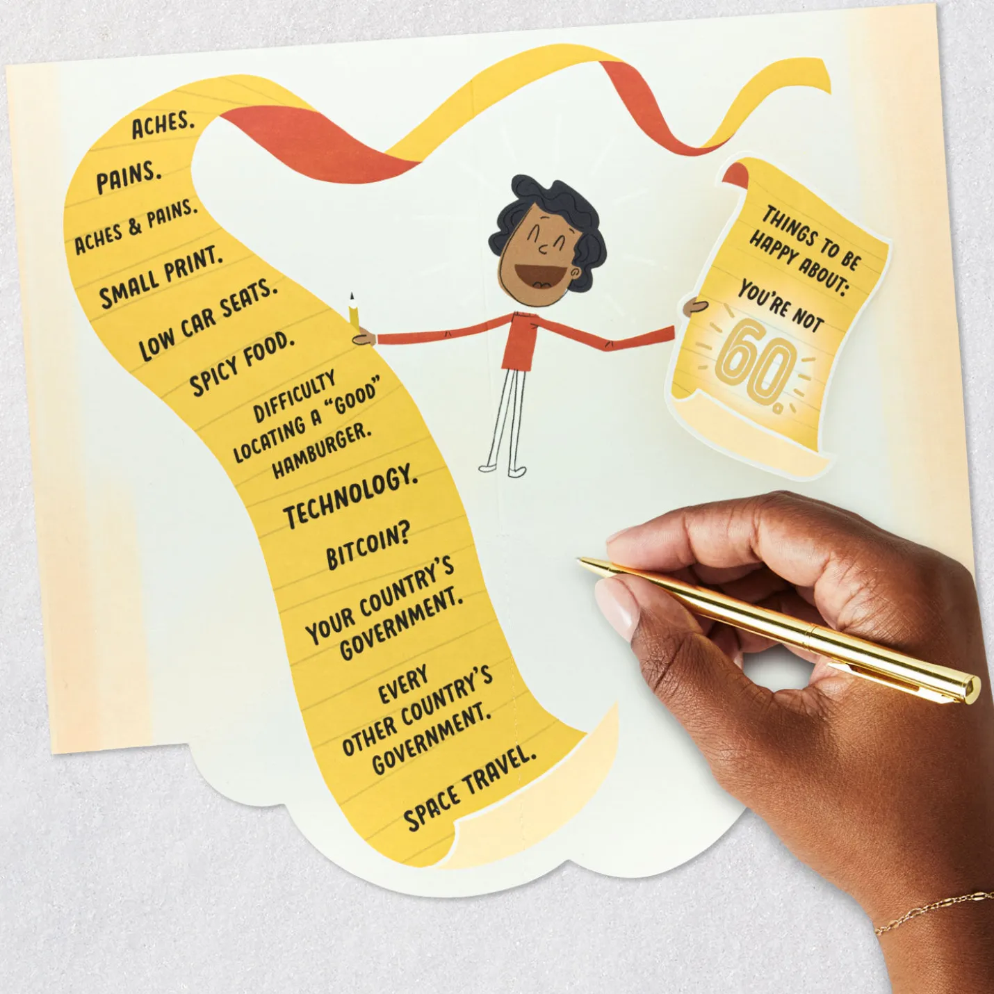 List of Things to Complain About Funny Pop-Up 50th Birthday Card