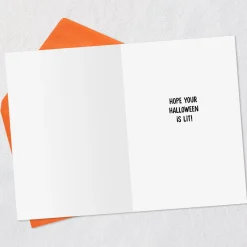 Lit Jack-o'-Lantern Funny Halloween Card
