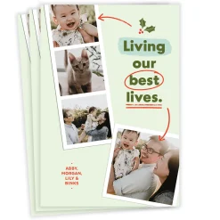 Living Our Best Lives Flat Christmas Photo Card