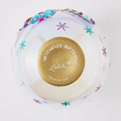 Lolita Bejeweled Butterfly Stemless Handpainted Wine Glass, 20 oz.