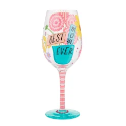 Lolita Best Mom Ever Handpainted Wine Glass, 15 oz.