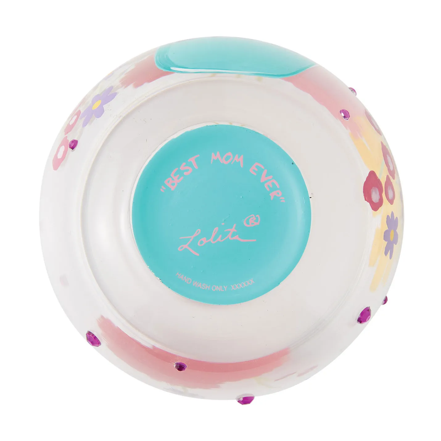 Lolita Best Mom Handpainted Stemless Wine Glass, 20 oz.