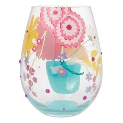 Lolita Best Mom Handpainted Stemless Wine Glass, 20 oz.