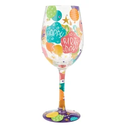 Lolita Birthday Girl Handpainted Wine Glass, 15 oz.