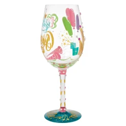 Lolita Birthday Queen Handpainted Wine Glass, 15 oz.