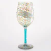 Lolita Birthdays Are the Confetti of Life Handpainted Wine Glass, 15 oz.