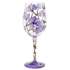 Lolita Butterfly Jubilee Handpainted Wine Glass, 15 oz.
