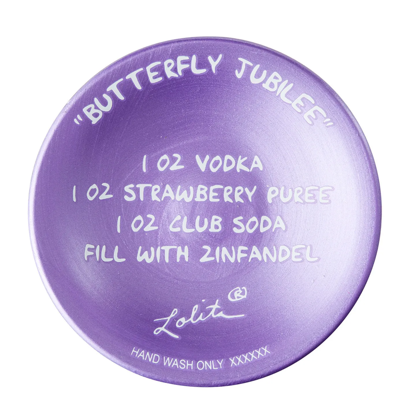 Lolita Butterfly Jubilee Handpainted Wine Glass, 15 oz.