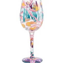 Lolita Dragonfly Magic Handpainted Wine Glass, 15 oz.