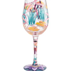 Lolita Dragonfly Magic Handpainted Wine Glass, 15 oz.