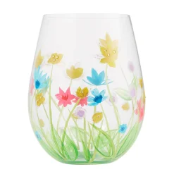 Lolita Field of Dreams Handpainted Stemless Wine Glass, 20 oz.
