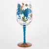 Lolita Garden Butterfly Handpainted Wine Glass, 15 oz.