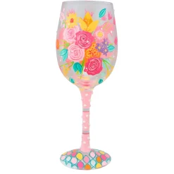 Lolita Glad You're My Mom Handpainted Wine Glass, 15 oz.