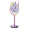 Lolita Happy 80th Birthday Handpainted Wine Glass, 15 oz.