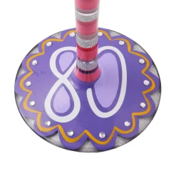 Lolita Happy 80th Birthday Handpainted Wine Glass, 15 oz.