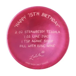 Lolita Happy 75th Birthday Handpainted Wine Glass, 15 oz.