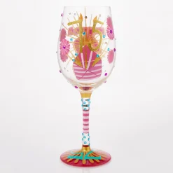 Lolita Happy 75th Birthday Handpainted Wine Glass, 15 oz.