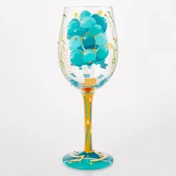 Lolita Happy 65th Birthday Handpainted Wine Glass, 15 oz.