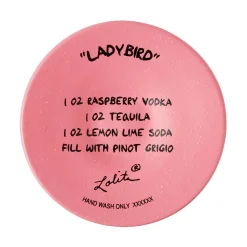 Lolita Ladybird Handpainted Wine Glass, 15 oz.